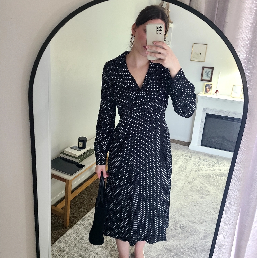 OTHER STORIES Black Polka Dot Dress